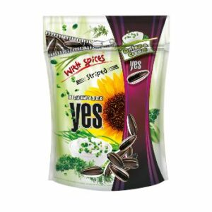 Saulespuķu sēklas strīpainas ar krēj.un sīp.garšu Y.E.S.150g