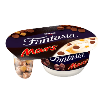 1BF45F3969CD644D8F85FA860346FA546C8DD2CE893E55EFC4700395C003F75E Jogurts Fantasia krēmveida ar Mars dražejām 104g