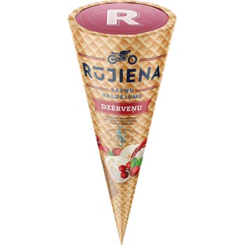 Exclusive Mockups for Branding and Packaging Design Saldējums Rūjiena dzērveņu konuss 110ml/65g