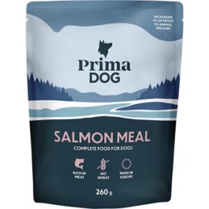 Konservs PrimaDog laša maltīte 260g. maisiņš