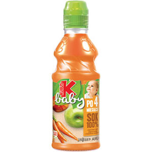 Sula Kubuš Baby ābolu-burkānu 100% no 4 mēn. 300ml