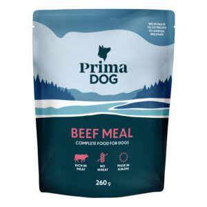 Konservs PrimaDog liellopu gaļas maltīte 260 g