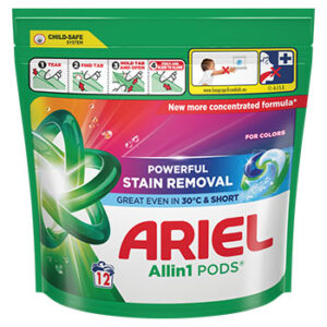 Veļas mazgāšanas kapsulas Ariel Color 12gb