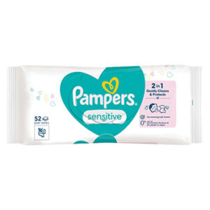 Salvetes mitrās Pampers Sensitive 52 gab.
