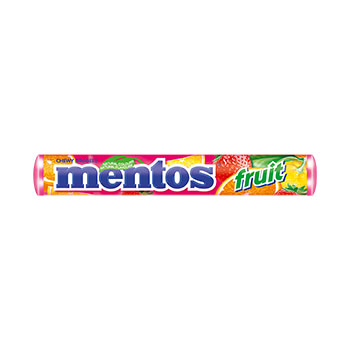 0393E86493830BB434D7CBD76AB58BEFBE7B39211D4BEA9A5A044E5FA9C5EAC6 Konfekte košļājamā Mentos Fruit 38g