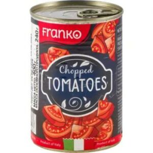 Tomāti mizoti savā sulā Franko 400g