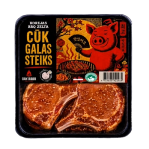 Korejas BBQ zelta cūkgaļas steiks