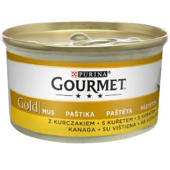 10E13C3DA5F340425E531FDC996C10B50A478755BCF0248BDA51047763A9ECF3 Barība kaķiem Gourmet Gold pastete vista 85g