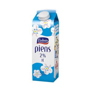 Piens Baltais Tukums 2% 1l
