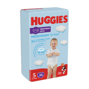 Autiņbikksītes Huggies Pants D JP S5 biksīt.Boy 12-17kg 34gb