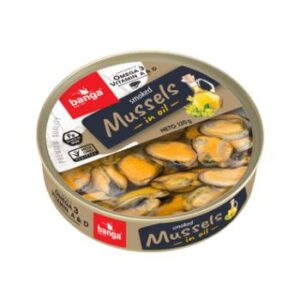 Konservi mīdijas kūpinātas eļļā banga 120g