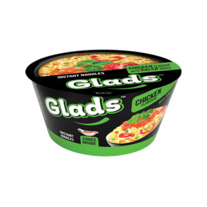 Nūdeles ā/p Glads ar vistas gaļas g.un mērci ar salsas g.85g