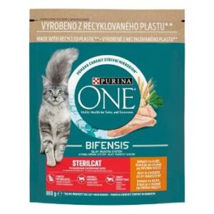 Barība kaķiem sausā  One Steril vista 800g