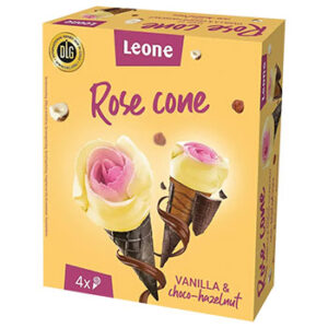 Saldējums Leone Rose lazdu rieksts 4*130ml75g 520ml/300g