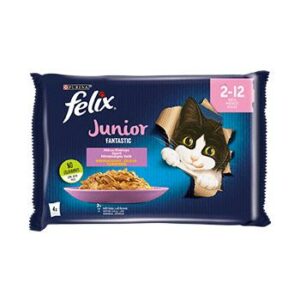 Barība kaķiem Felix Fantastic konservs junior 4x85g