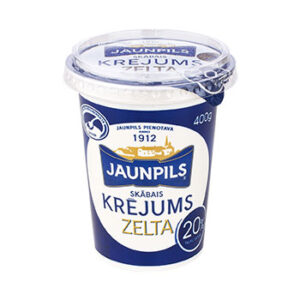 Krējums skābais Zelta 20% Jaunpils 400g