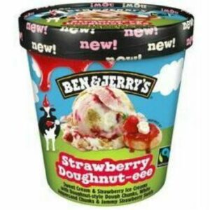 Saldējums B&J Strawberry Doughnut pinte 465ml/393g
