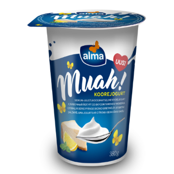 514210E70C10F64DFE431856FF5C0B84CDD4F28835C0B321B7428AB877AADDBD Jogurts saldkr.Muah! ar citronu siera kūkas garšu 380g