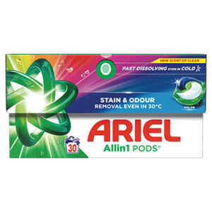 Veļas mazgāšanas kapsulas Ariel Color 30gb