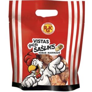 Šašliks vistas gaļas kebaba marinādē stāvpaka 800g