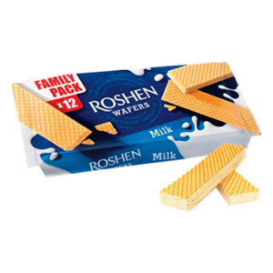 Vafeles Wafers ar piena krēma pildījumu Roshen 216g