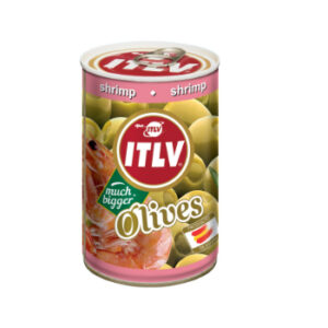 Olīvas zaļās pildītas ar garneļu pastu 314ml