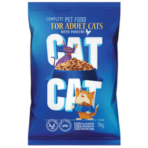 Barība kaķiem Cat Cat sausā ar mājputnu gaļu 1kg