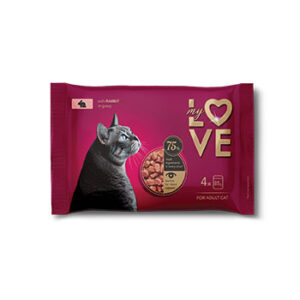 Barība kaķiem My love ar truša gaļu 4x 85g
