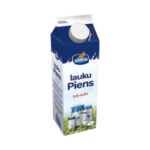 Piens Lauku 3.6-4.2% Alma 1l