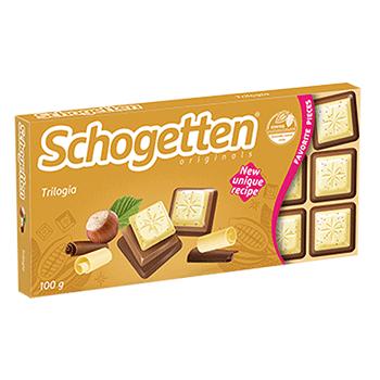E86E62289D1C741EBC7E95E8FE728AFC8256E873F52EEE79BDE1D79B0E03BBCF Šokolāde Schogetten trilogia 100g