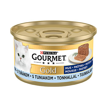 02B9CAC18D7D2C5A328D184E32A6F1D299AAA247E5D7770A7733E8AB967B8F6F Barība kaķiem Gourmet Gold pastete (tuncis