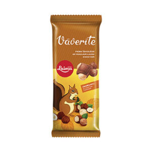Šok. piena ar veseliem lazdu riekstiem Laima Vāverīte 90g