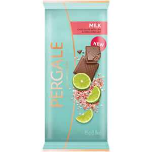 Šokolādes tāfele piena ar laimu un himalaju sāli Pergale 85g