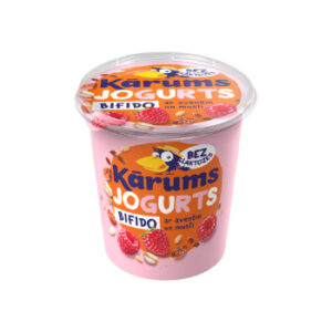 Jogurts Bifido Kārums aveņu musli bez laktozes 350g