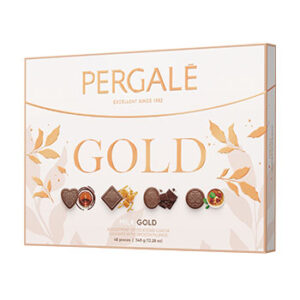 Konfekšu kārba piena Pergale Gold 348g