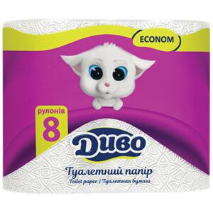 Tualetes papīrs Divo Econom 2 slāņi 8ruļļi